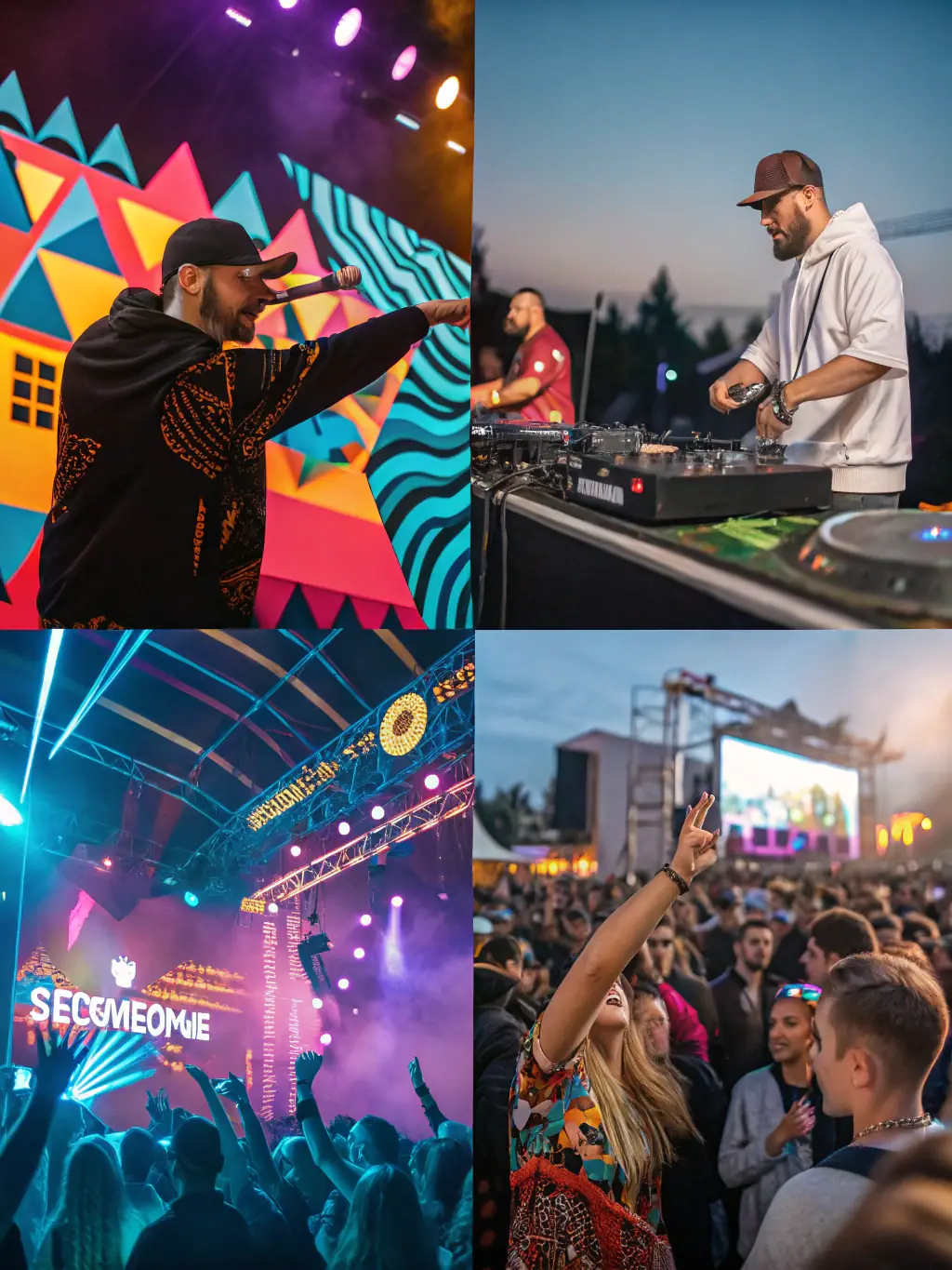 A collage of images showcasing various NBB programs, including live performances, workshops, and community events, highlighting the diversity of offerings.